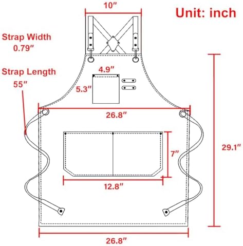 Chef Apron Bib Apron with 2 Large Pockets Adjustable Neck Strap Kitchen Apron Cooking Apron Stripes Baking Apron - Image 6