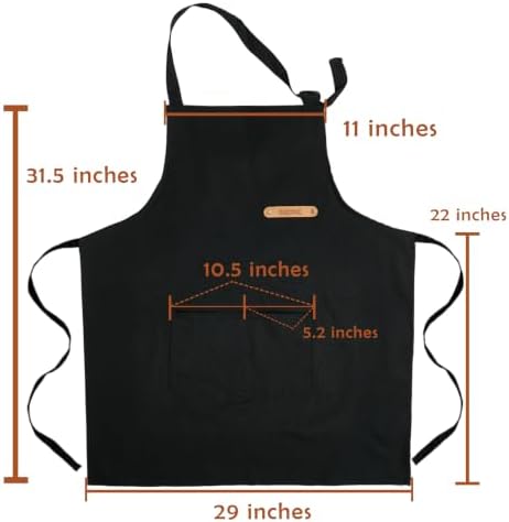 Professional Unisex Chef Apron – Cross-Back, Large Pockets, Water-Resistant Cotton Canvas - Image 2