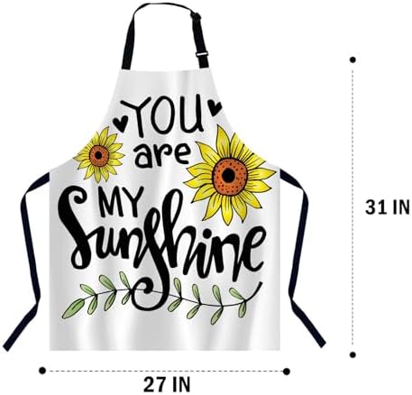 You Are My Sunshine Motivational quote Apron for Women Men, Adjustable Apron Cooking Kitchen Chef Apron for Home Kitchen, Baking Gardening BBQ, Coffee House, Restaurant - Image 2