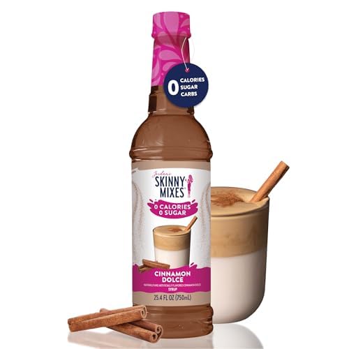 Jordan's Skinny Mixes Syrups, Cinnamon Dolce Coffee Syrup, Sugar Free, Zero Calorie Drink Flavoring & Mixes, 25.4 Ounces (Pack of 2)