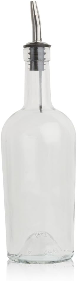 Tablecraft Home Glass Syrup Bottle with Vented Stainless Steel Pourer - 500ml by TableCraft