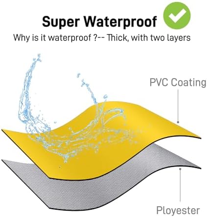 Waterproof Apron with Comfortable Adjustable Bib Rubber Vinyl Dishwasher Heavy Duty Apron for Men Women Dishwashing - Image 2