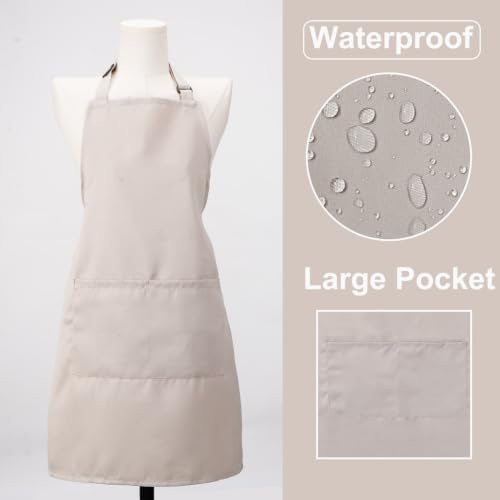 Kitchen Bib Chef Apron for Women Men with Pockets | Waterproof, Large Pockets, Adjustable Neck Strap, For Cooking, Painting, Pottery, Ceramics - Image 2