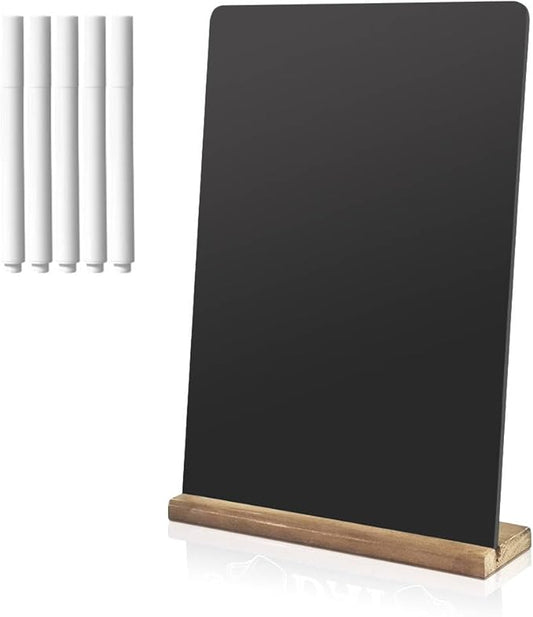 Double-Sided Tabletop Chalkboard Set Wooden Chalkboards Store Signs for Café Menus Retail Signs Event Displays Welcome Messages Bars Weddings (11.8" Hx8.4 W Black5)