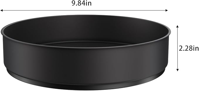 VAEHOLD Lazy Susan Stainless Steel Black Spice Rack Turntable for Pantry Cabinet - Decorative Trays Storage Containers Organizer for Kitchen Cabinet, Snacks, Bathroom (10 inches) - Image 2