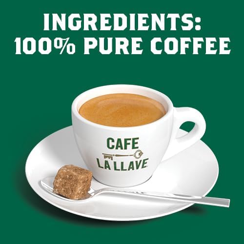 Cafe La Llave Espresso (10 ounce can) Dark Roast Coffee (Pack of 2)