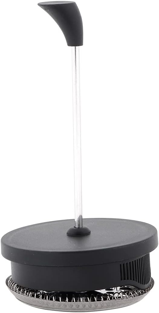 Any Morning Coffe Maker, Stainless Steel Borosilicate Glass French Press, Tea Press for Loose Tea, BPA Free, Heat Resistant Durable, Easy to Clean, 20 oz, Black