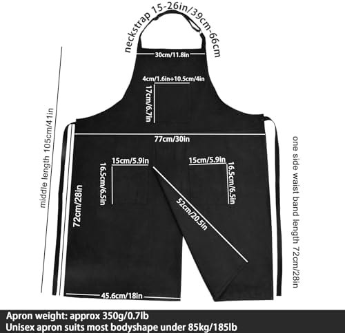 Molaxhome Split Pottery Apron with 3 Pockets Unisex with Adjustable Strap | Cotton Blend,Kitchen Apron,for Ceramics,Gardening,Kitchen Cooking - Image 5