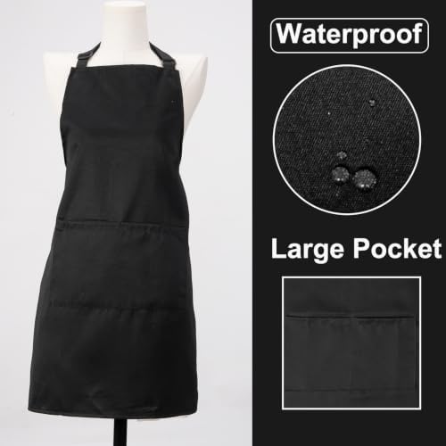 Kitchen Bib Chef Apron for Women Men with Pockets | Waterproof, Large Pockets, Adjustable Neck Strap, For Cooking, Painting, Pottery, Ceramics - Image 2
