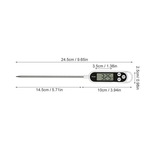 1/3pcs Candy Thermometer Digital Instant Read for Meat Kitchen Cooking Food Oil Deep Fry BBQ Grill Smoker (4, 9.4inch)