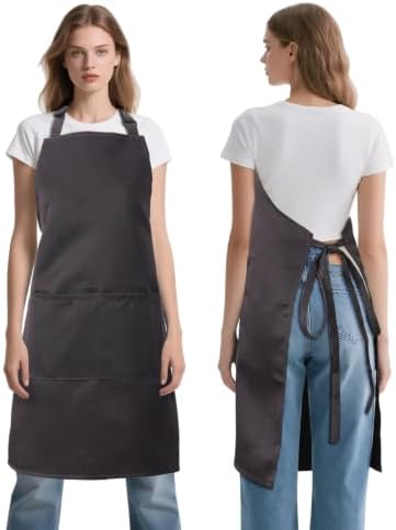 Kitchen Bib Chef Apron for Women Men with Pockets | Waterproof, Large Pockets, Adjustable Neck Strap, For Cooking, Painting, Pottery, Ceramics - Image 7