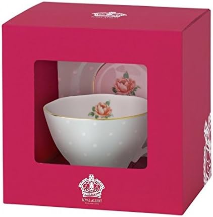 Royal Albert Polka Rose Teacup & Saucer Set