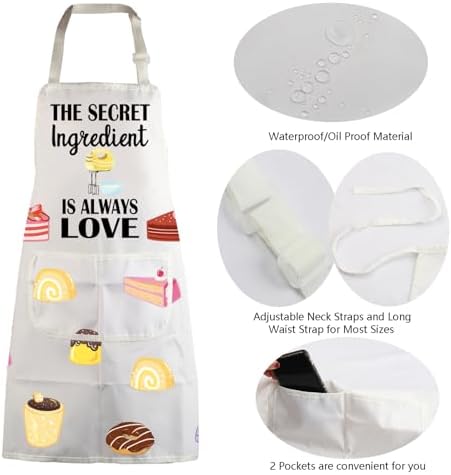 MBMSO Baking Apron the Secret Ingredient is Always Love Apron Baker Gifts Baking Cooking Gifts for Bake Lover Kitchen Apron - Image 5
