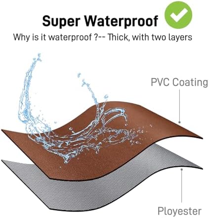 Waterproof Apron with Comfortable Adjustable Bib Rubber Vinyl Dishwasher Heavy Duty Apron for Men Women Dishwashing - Image 2