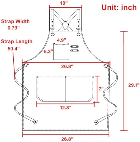Chef Apron Bib Apron with 2 Large Pockets Adjustable Neck Strap Kitchen Apron Cooking Apron Stripes Baking Apron - Image 3