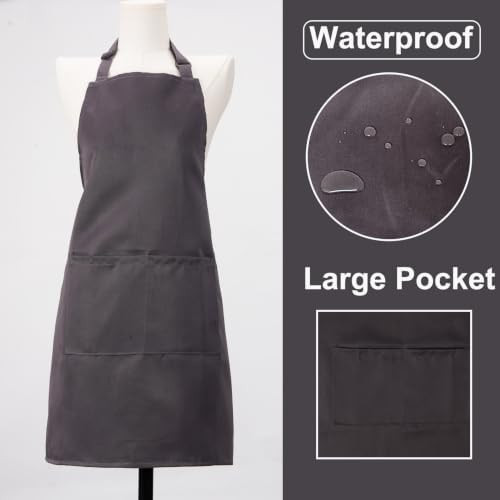 Kitchen Bib Chef Apron for Women Men with Pockets | Waterproof, Large Pockets, Adjustable Neck Strap, For Cooking, Painting, Pottery, Ceramics - Image 2