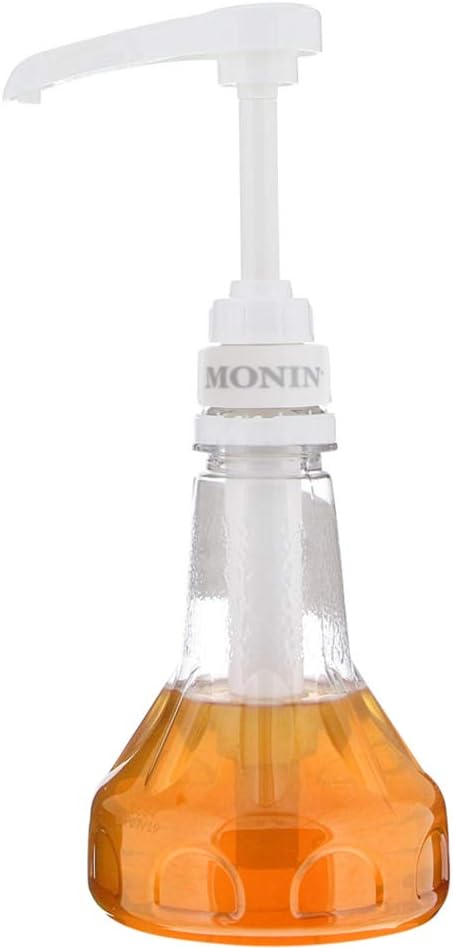 Monin - Syrup Pump, Exclusively for 1 Liter (33.8 fl oz) Plastic Bottles | Mess-Free Dispensing + Tip Cover Included (3-pack, White) - Image 2