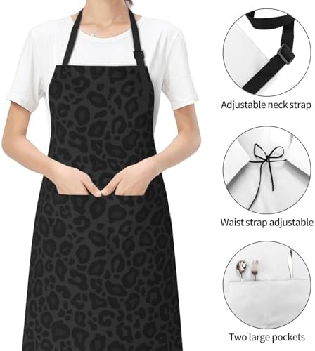 Perinsto Waterproof Apron With 2 Pockets Kitchen Chef Aprons Bibs For Cooking Baking Painting Gardening Grooming - Image 3