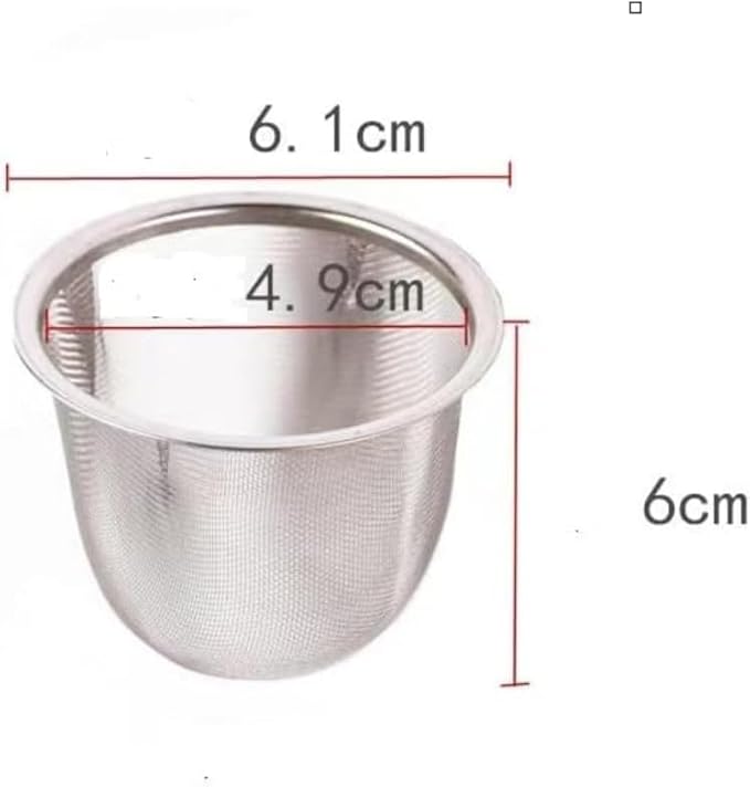 Reusable Stainless Steel Tea Infuser Mesh Strainer, Silver 6cm Metal Teapot Replacement Mesh Strainer, Tea Steeper Basket Filter Mug, Cup, Teapot Accessories, Cup Accessories