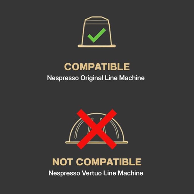 Lungo Variety Pack for Nespresso | 100 Test Winning Aluminum Capsules | 2 Smooth Italian Flavors ‘San Marino’ and ‘Colombia’ | 100% Nespresso Compatible Pods