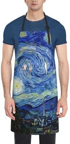 Apron Strong people waterproof work apron for kitchen cooking BBQ party perfect holiday gift with 2 Pockets - Image 2