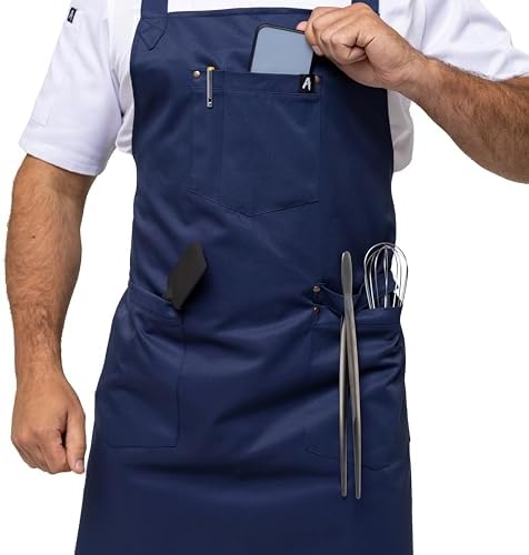 Aquasafe Water-Repellent Cross-Back Bib Apron - Unisex One Size - Image 6