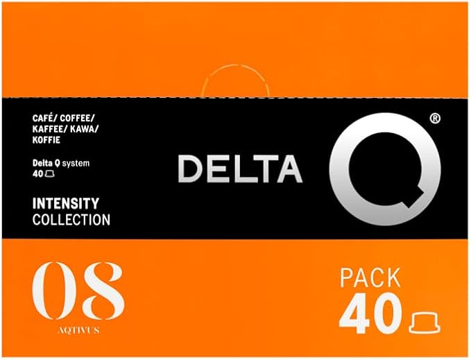Delta Q Espresso Pods for Delta Q machines, aQtivus - Intensity 8, Notes of Roasted Nuts and Subtle Fruit, XL Pack - 40 Capsules