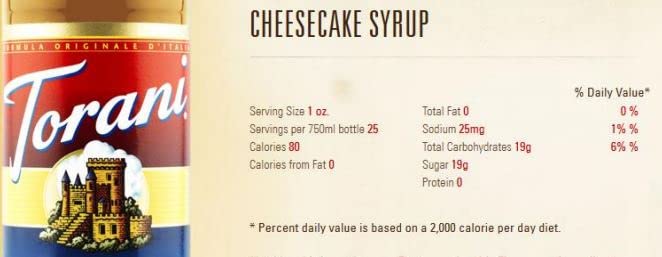 Torani Cheesecake Syrup, 750 ml - Image 5