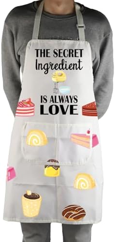 MBMSO Baking Apron the Secret Ingredient is Always Love Apron Baker Gifts Baking Cooking Gifts for Bake Lover Kitchen Apron - Image 4