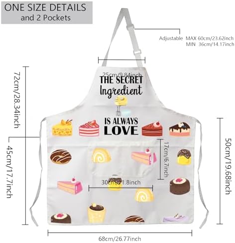 MBMSO Baking Apron the Secret Ingredient is Always Love Apron Baker Gifts Baking Cooking Gifts for Bake Lover Kitchen Apron - Image 2