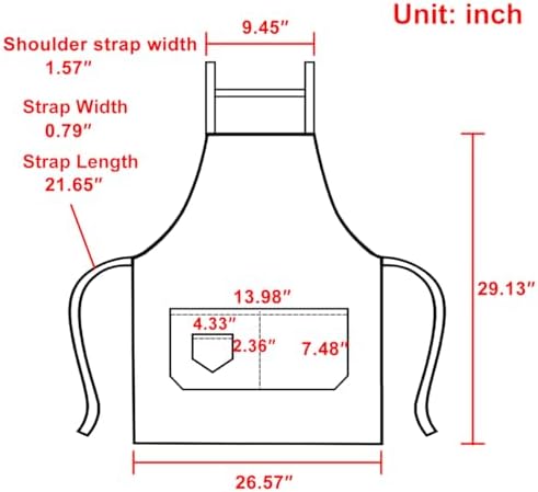 Chef Apron Bib Apron with 2 Large Pockets Adjustable Neck Strap Kitchen Apron Cooking Apron Stripes Baking Apron - Image 7