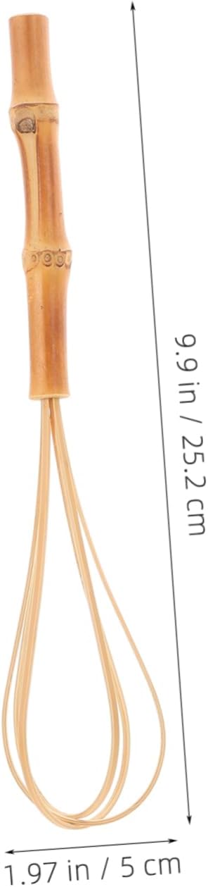 Bamboo Egg Beater Whisk Multi-functional Handheld Egg Beater for Kitchen Sturdy Structure Ergonomic Handle