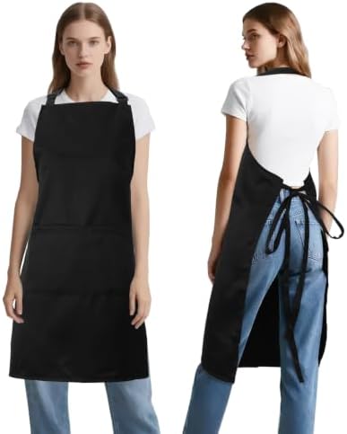 Kitchen Bib Chef Apron for Women Men with Pockets | Waterproof, Large Pockets, Adjustable Neck Strap, For Cooking, Painting, Pottery, Ceramics - Image 7