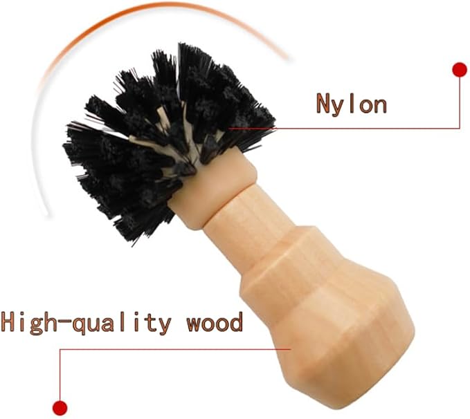 Coffee Portafilter Basket Cleaning Brush, Stiff Bristles and Wood Handle Coffee Accessories, Coffee Filter Brush Fits for Espresso Barista Machine Cleaning Tool (49mm/54mm)