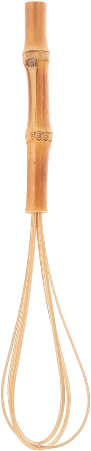 Manual Egg Mixer Bamboo Egg Whisk Large Whisk Multi-use Stirrer Easy to Clean Non-sticky Lightweight Ergonomic Handle for Cooking