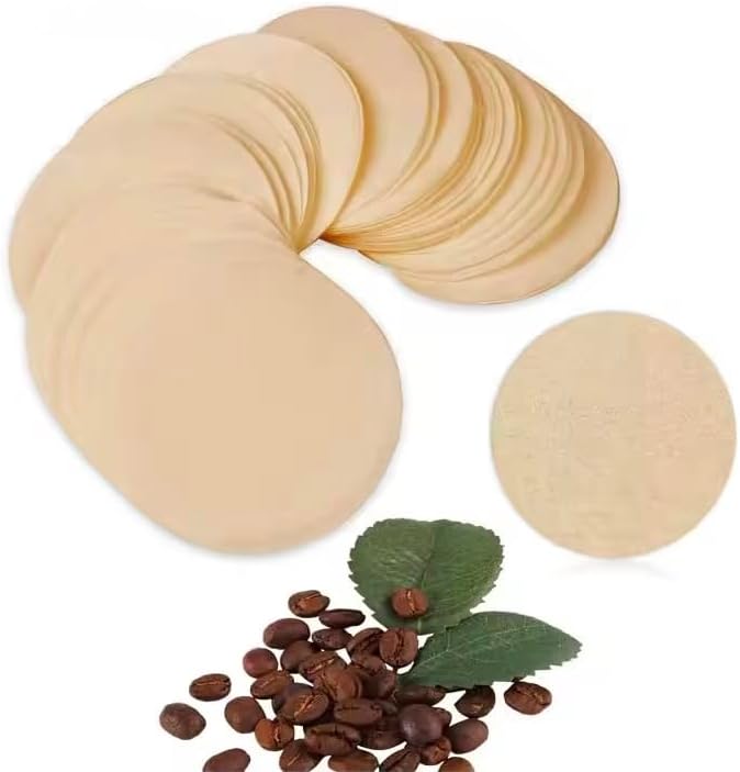Coffee Replacement Paper Filter 500 Count Unbleached Coffee Filter Paper Round Coffee Maker Filters Compatible with Aerobie Aeropress Coffee and Espresso Makers Disposable Coffe Tea Filters (Brown)