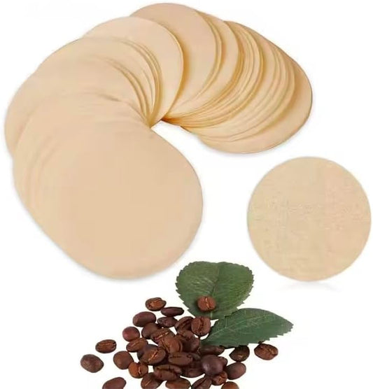 Coffee Replacement Paper Filter 500 Count Unbleached Coffee Filter Paper Round Coffee Maker Filters Compatible with Aerobie Aeropress Coffee and Espresso Makers Disposable Coffe Tea Filters (Brown)
