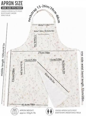 Molaxhome Split Pottery Apron with 3 Pockets Unisex with Adjustable Strap | Cotton Blend,Kitchen Apron,for Ceramics,Gardening,Kitchen Cooking - Image 2