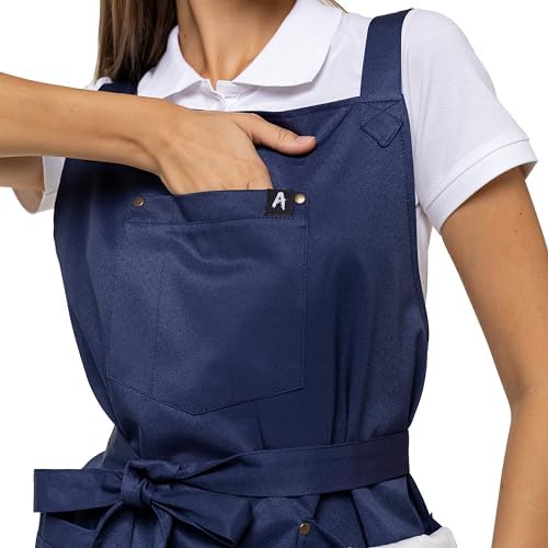 Aquasafe Water-Repellent Cross-Back Bib Apron - Unisex One Size - Image 5