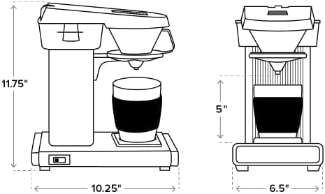 Technivorm Moccamaster 69211 Cup One, One-Cup Coffee Maker 10 Ounce, Off-White