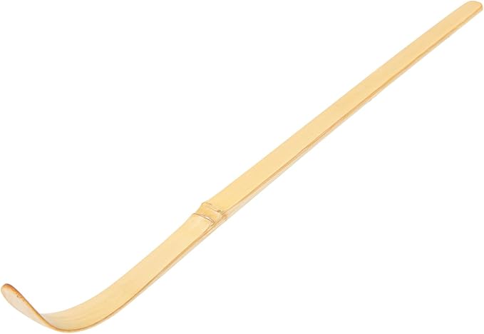 Restaurantware Dojo 6.5 Inch Chashaku Matcha Scoop 1 Hooked Matcha Tool - For Traditional Tea Ceremonies Durable Natural Bamboo Matcha Accessory Measure Green Tea Matcha Powder Sustainable