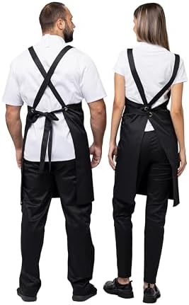 Aquasafe Water-Repellent Cross-Back Bib Apron - Unisex One Size - Image 4