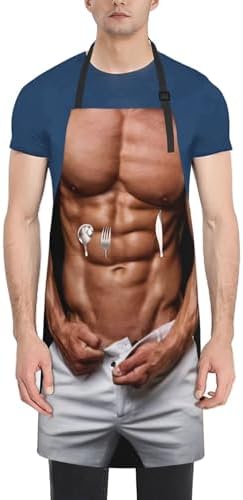 Apron Strong people waterproof work apron for kitchen cooking BBQ party perfect holiday gift with 2 Pockets - Image 2