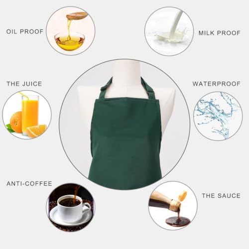 Kitchen Bib Chef Apron for Women Men with Pockets | Waterproof, Large Pockets, Adjustable Neck Strap, For Cooking, Painting, Pottery, Ceramics - Image 3