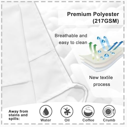 PLOYMONO 3P White Server Apron with 3 Pockets, Short Waist Waitress Apron | Polyester Short Waiter Apron with 3 Deep Pockets, Great for Restaurant Servers, Bartenders, Hosts, Baristas - Image 3