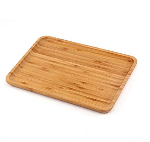 Bamboo Plates,2 Pack Cheese Plates Coffee Tea Serving Tray Fruit platters Party Dinner Plates Sour Candy Tray 13 x 9 x 0.8 inches