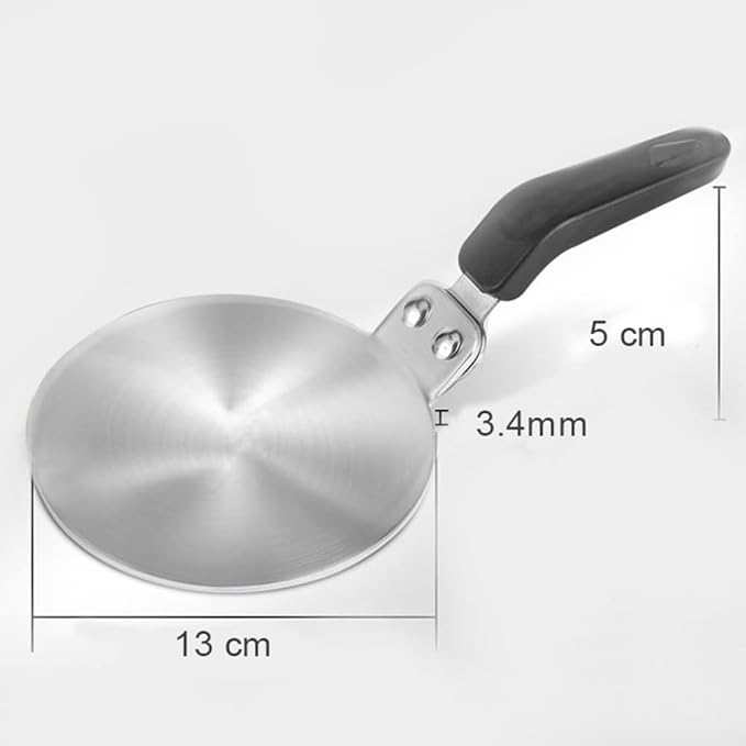 CAFECITO® Induction Diffuser Plate for Moka Pot – 5.11” Stainless Steel Heat Adapter for Stovetop Espresso Makers | Induction Cooktop Converter with Aluminum Core & Handle