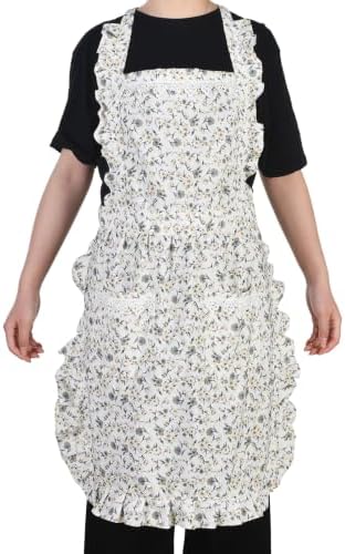 Aoomzoon Cute Aprons for Women with Pockets for Cooking Kitchen Gifts | Adjustable Cross Back Straps Ease Neck Strain, One size Fits Most for Cooking, Grilling and Painting, Gifts for Women - Image 7