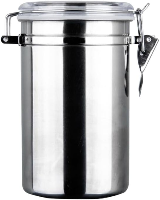 STOBAZA Stainless Steel Airtight Food Storage Canister 62 Oz Metal Container with Clear Pop Lid for Coffee Beans Tea Sugar Kitchen Organization