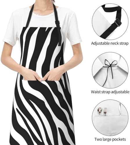 Apron Strong people waterproof work apron for kitchen cooking BBQ party perfect holiday gift with 2 Pockets - Image 4